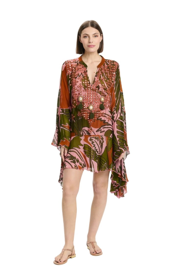 Miss June Anaya Short Kaftan Pink