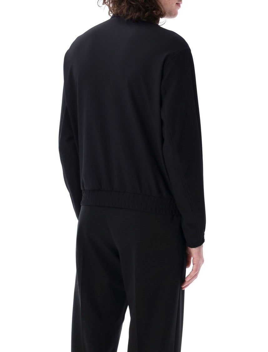 Emporio Armani Canneté-Effect Stretch Nylon Full-Zip Blouson