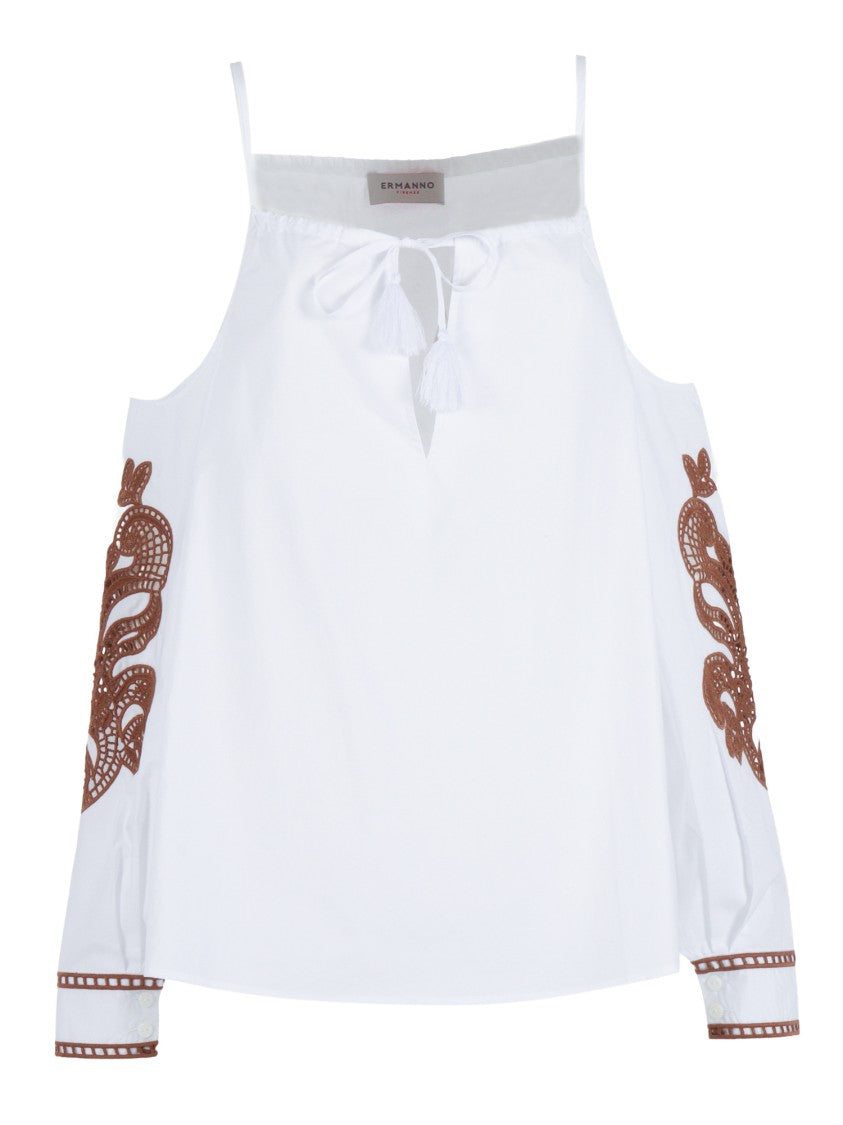 Ermanno Scervino Loose Fit Lace Blouse