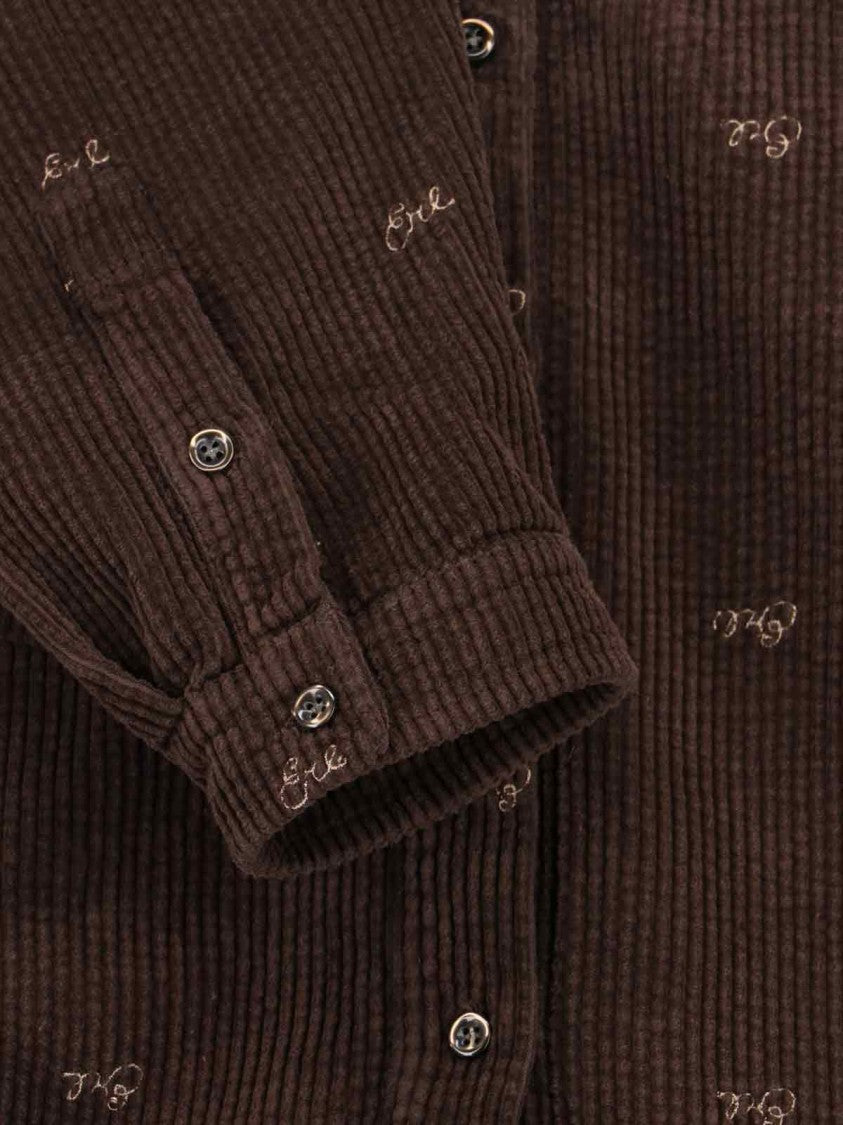 Erl Velvet Shirt – Brown