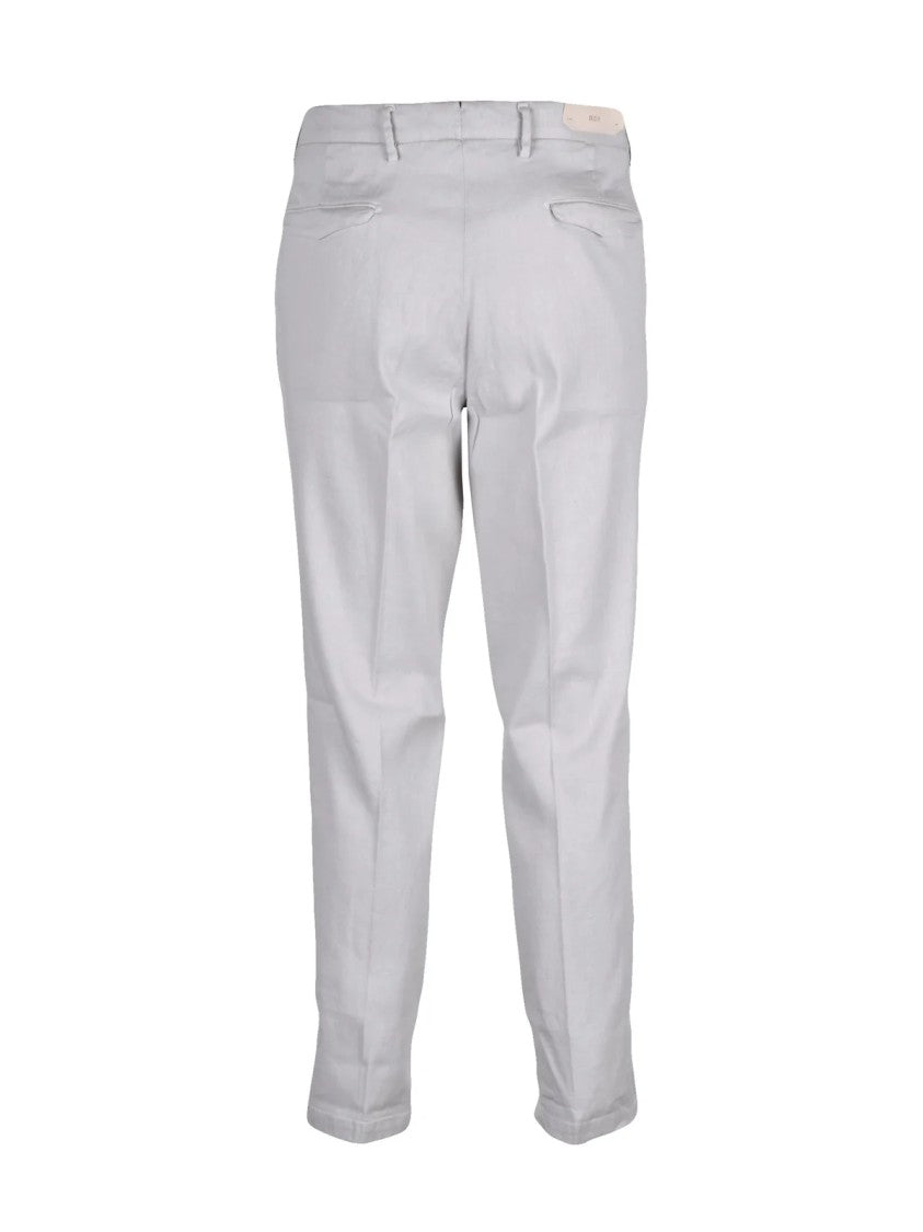 Briglia 1949 Briglia 1949 Grey Linen Cotton Stretch Trousers