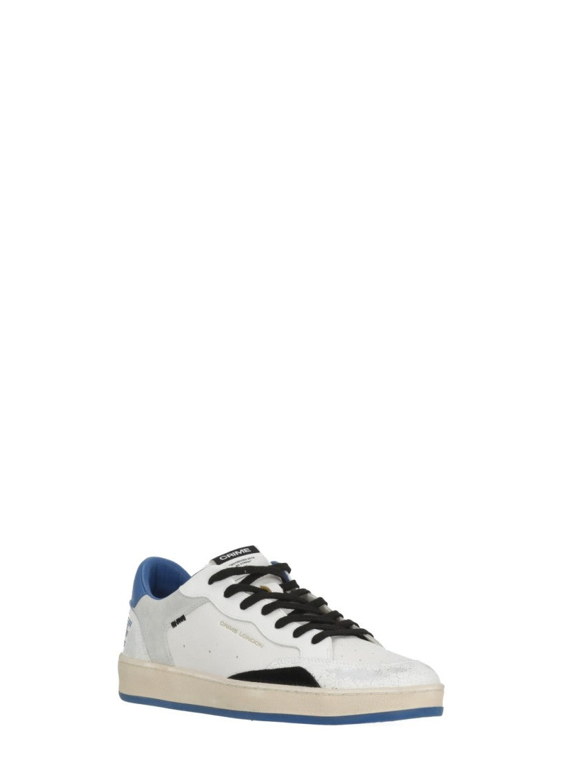 Crime London White Chelsea Used Effect Sneakers