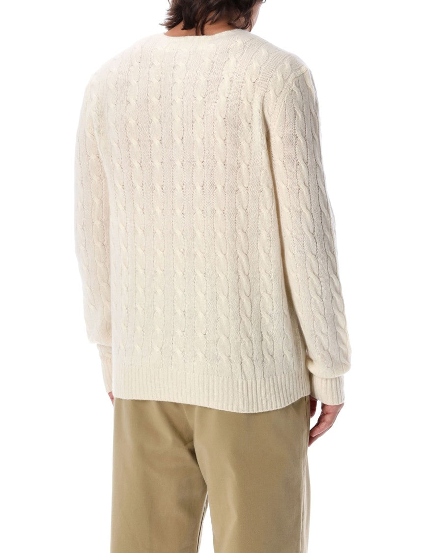 Polo Ralph Lauren Cable Knit Sweater With Ribbed Cuffs