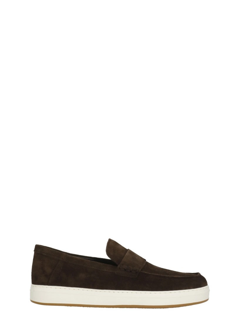 Hogan Brown H-Tv Suede Loafers