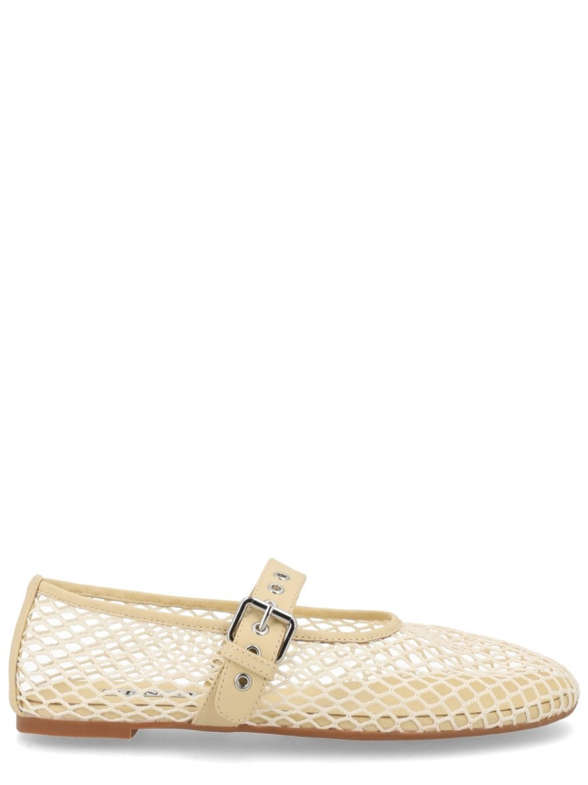 Senso Mesh Transparent Silver Buckle Flats