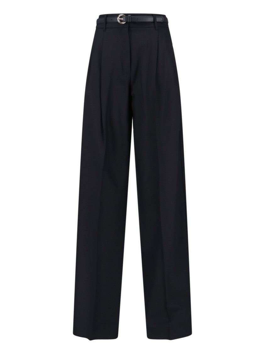 Max Mara Trousers With Belt – Black