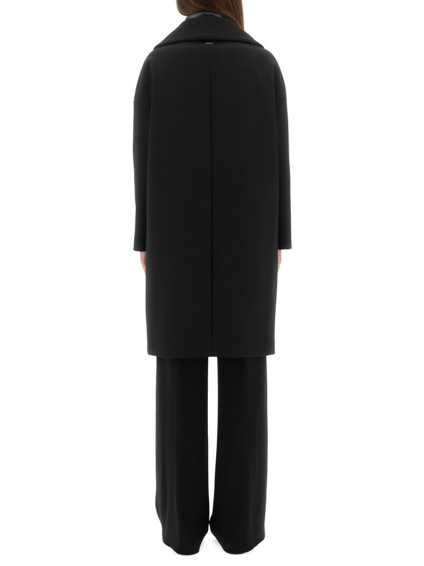 Herno Black Wool Coat
