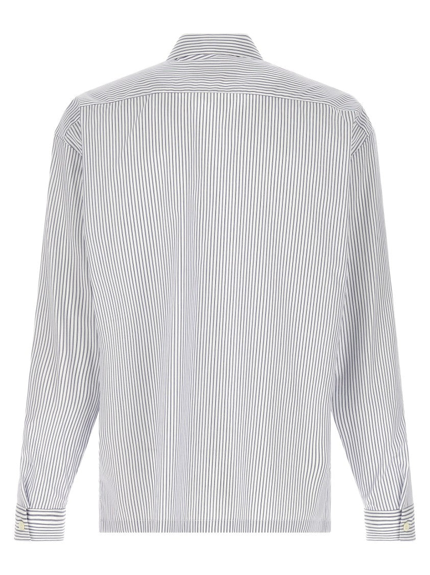 Prada Zip Striped Shirt