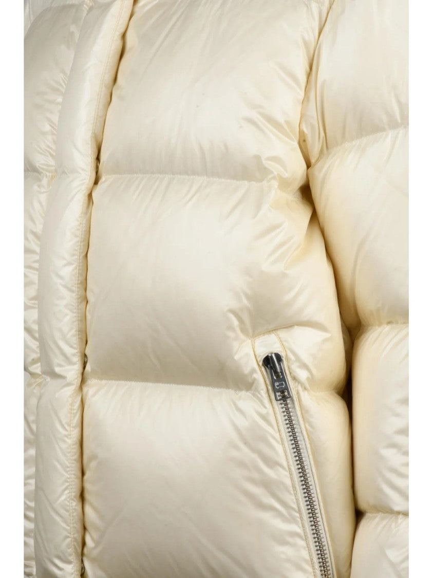 Woolrich White Aliquippa Fur Trim Polyamide Down Parka