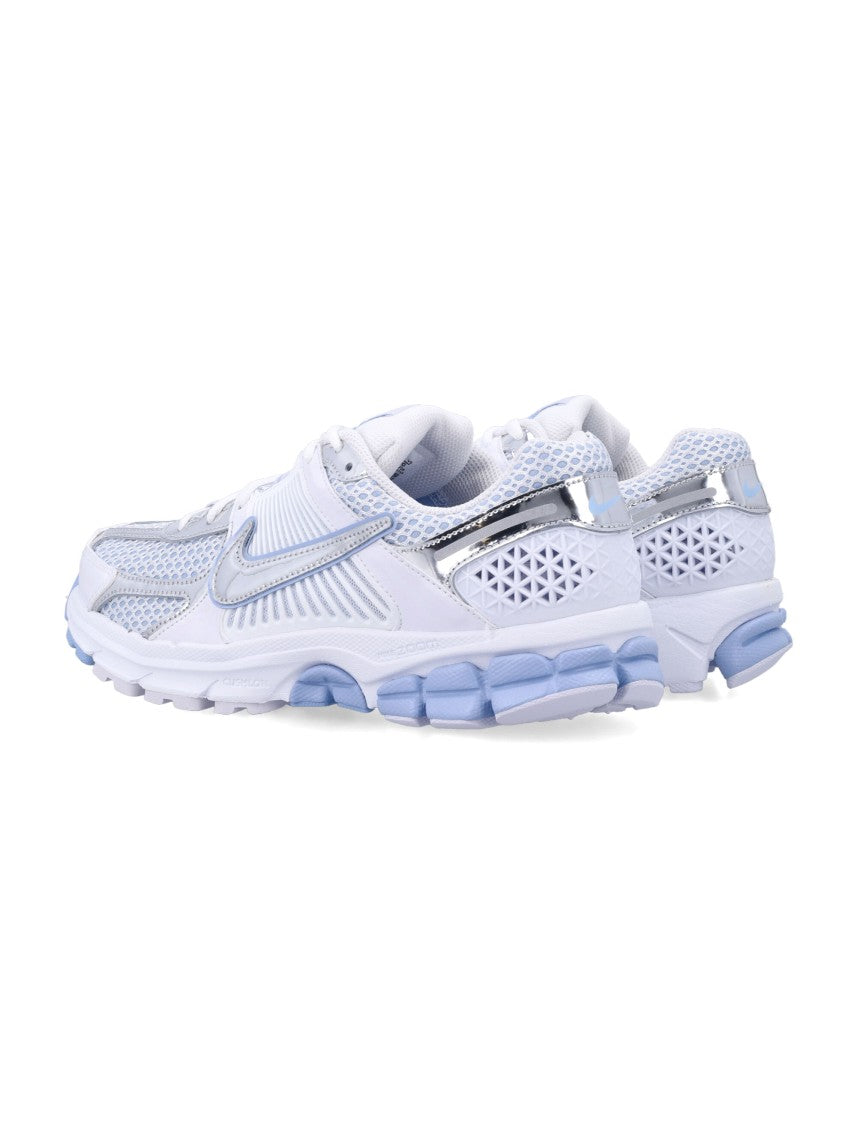Nike White Zoom Vomero 5 Leather-And-Fabric Sneakers