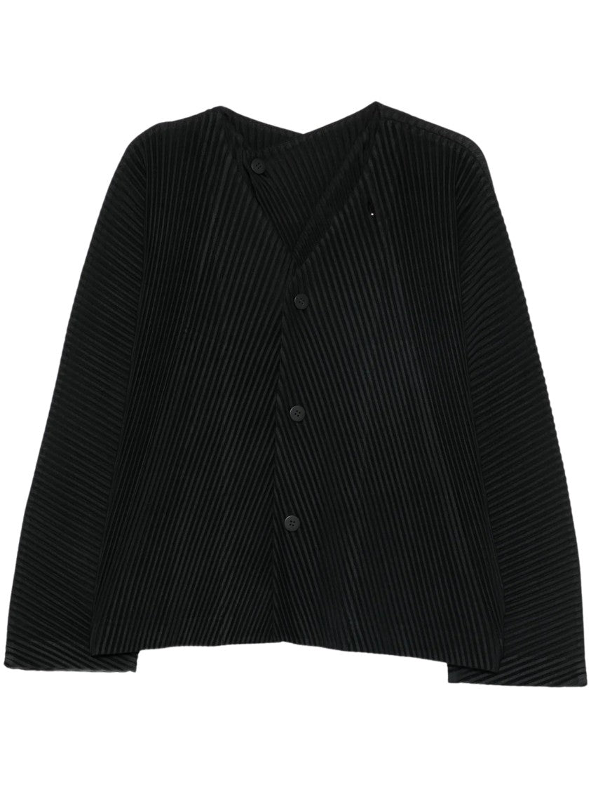 Homme Plissé Issey Miyake Plissé-Effect V-Neck Shirt-Jacket