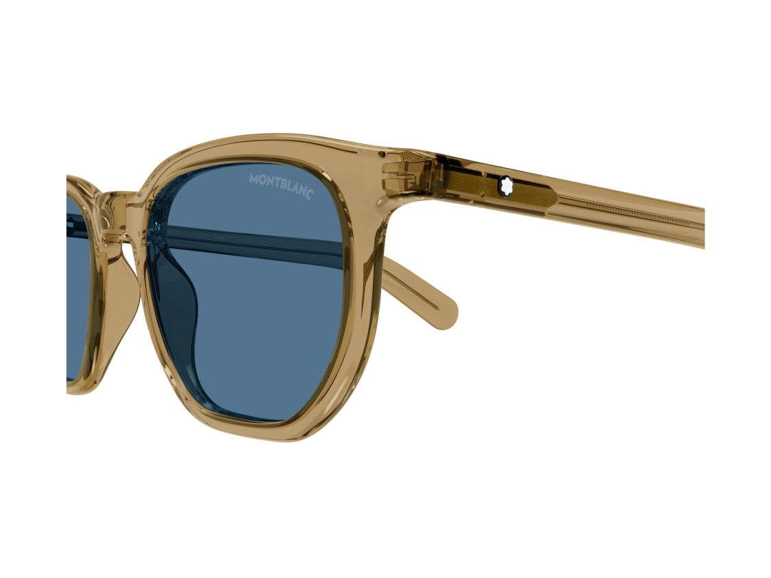 Montblanc Mb0352s Translucent Light Brown Acetate Sunglasses