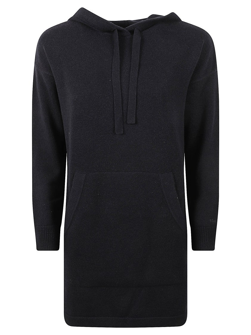 Max Mara Relaxed Fit Black Dress With Hood