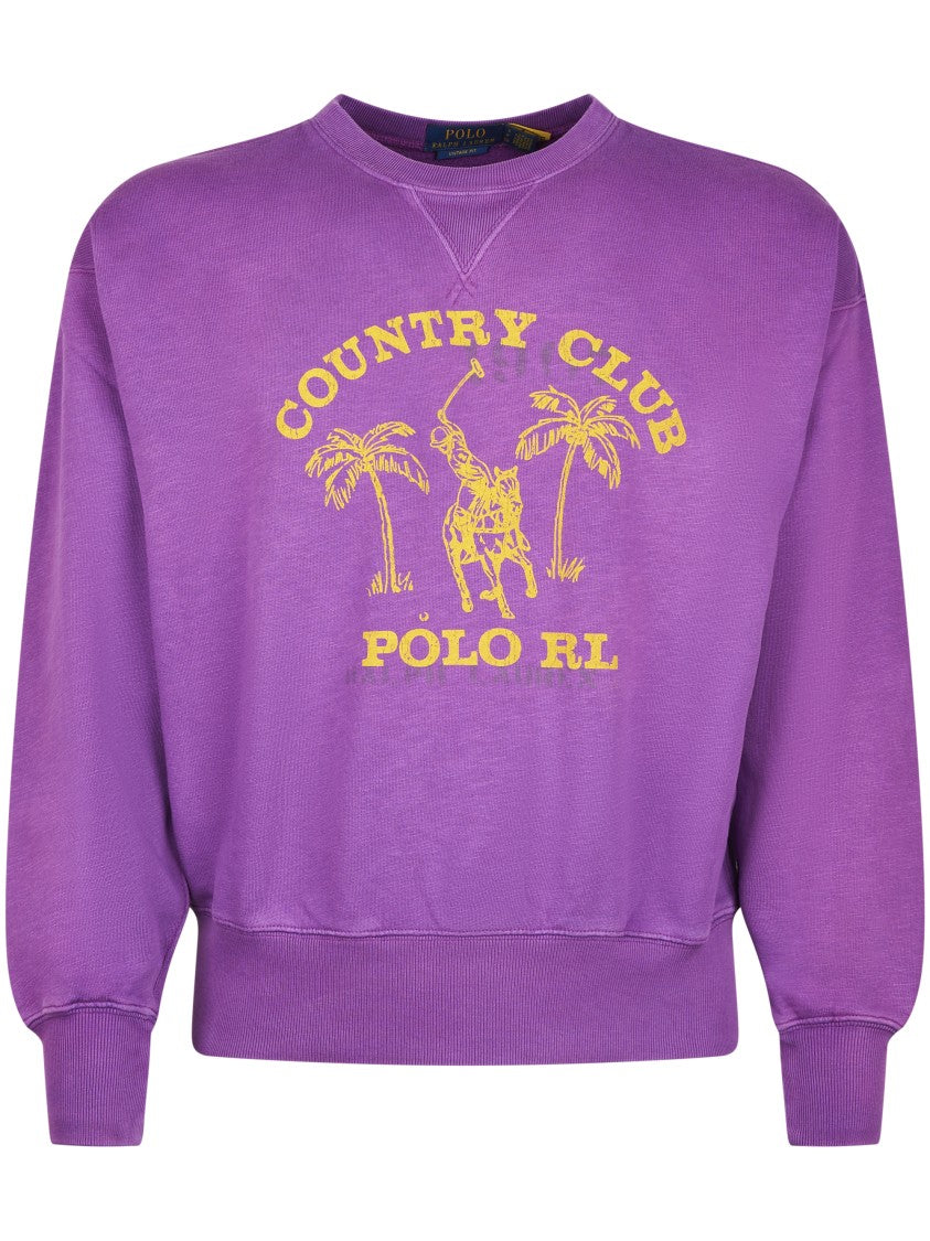 Polo Ralph Lauren Casual Knit Sweatshirt With Graphic Polo Player Design
