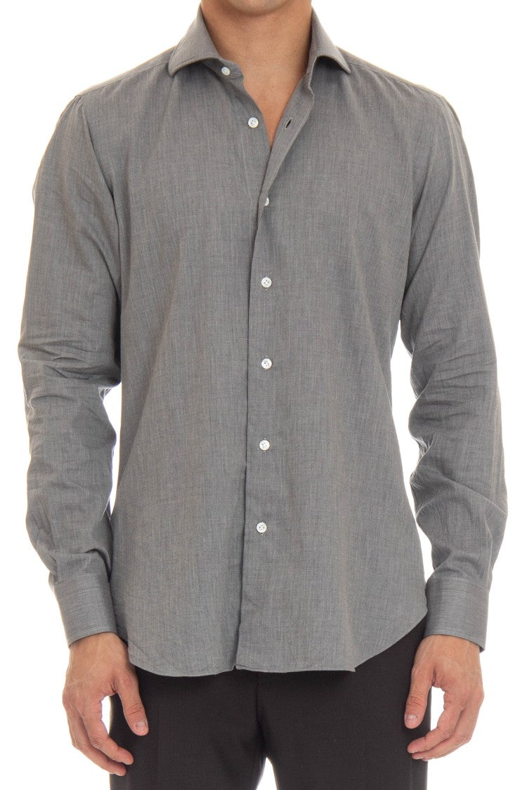 Barba Light Flannel Micro Resca Cotton Shirt