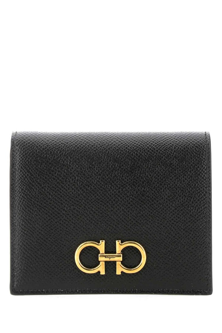 Salvatore Ferragamo Black Leather Wallet