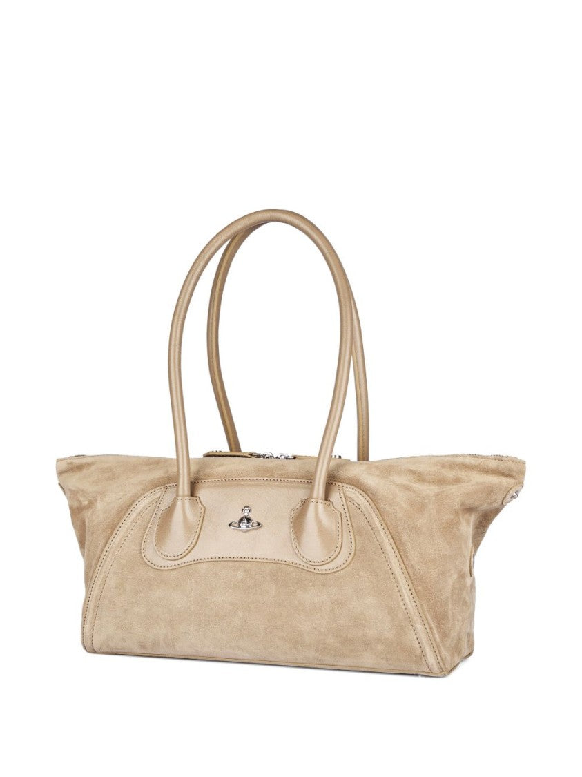 Vivienne Westwood Top Handle Handbag In Soft Suede