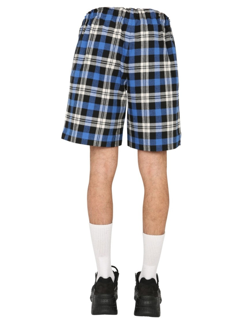 Marcelo Burlon Plaid Bermuda Shorts With Adjustable Belt