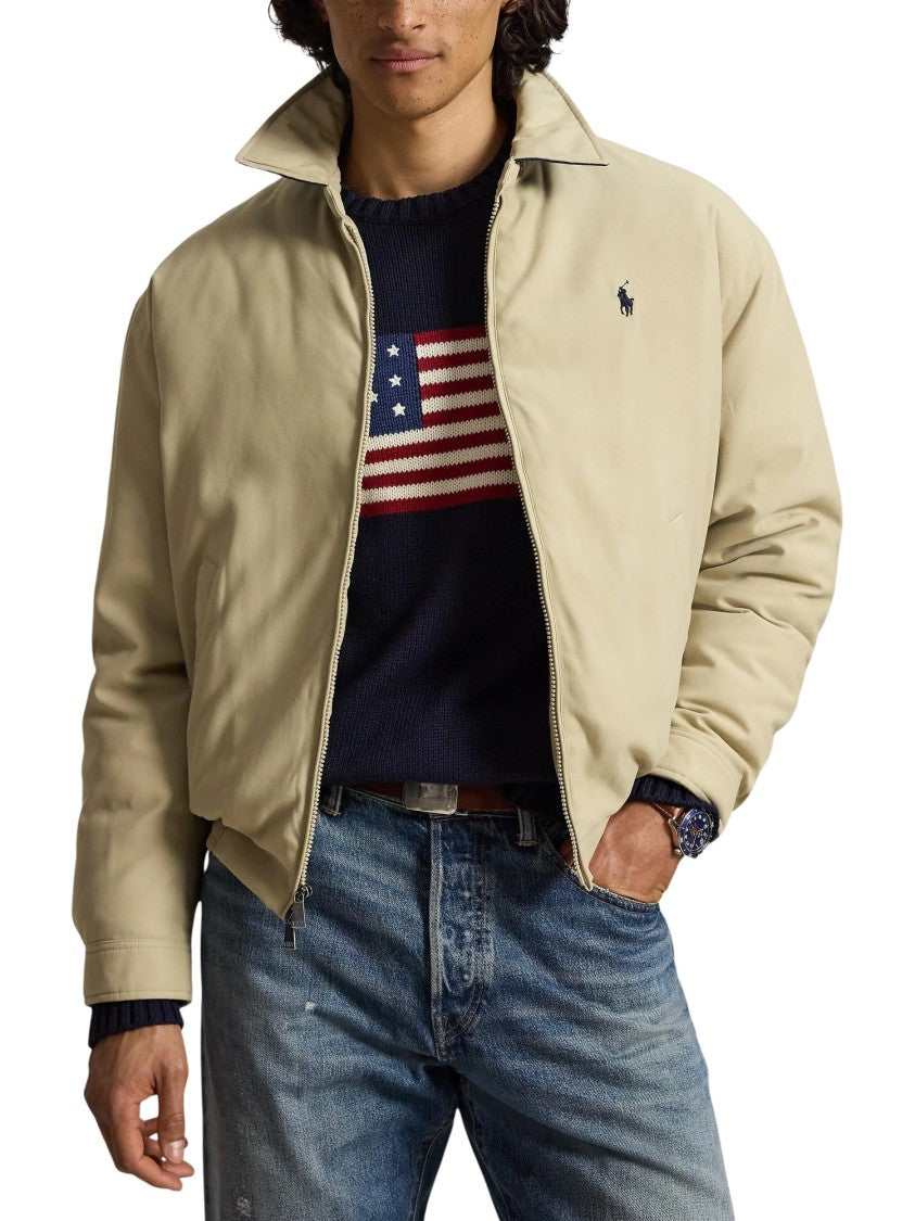 Polo Ralph Lauren Beige Water-Resistant Embroidered Windbreaker Jacket