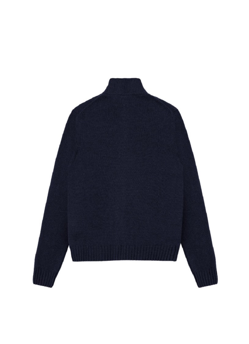 Colmar High-Collar Blue Pullover Full Zip Ribbed