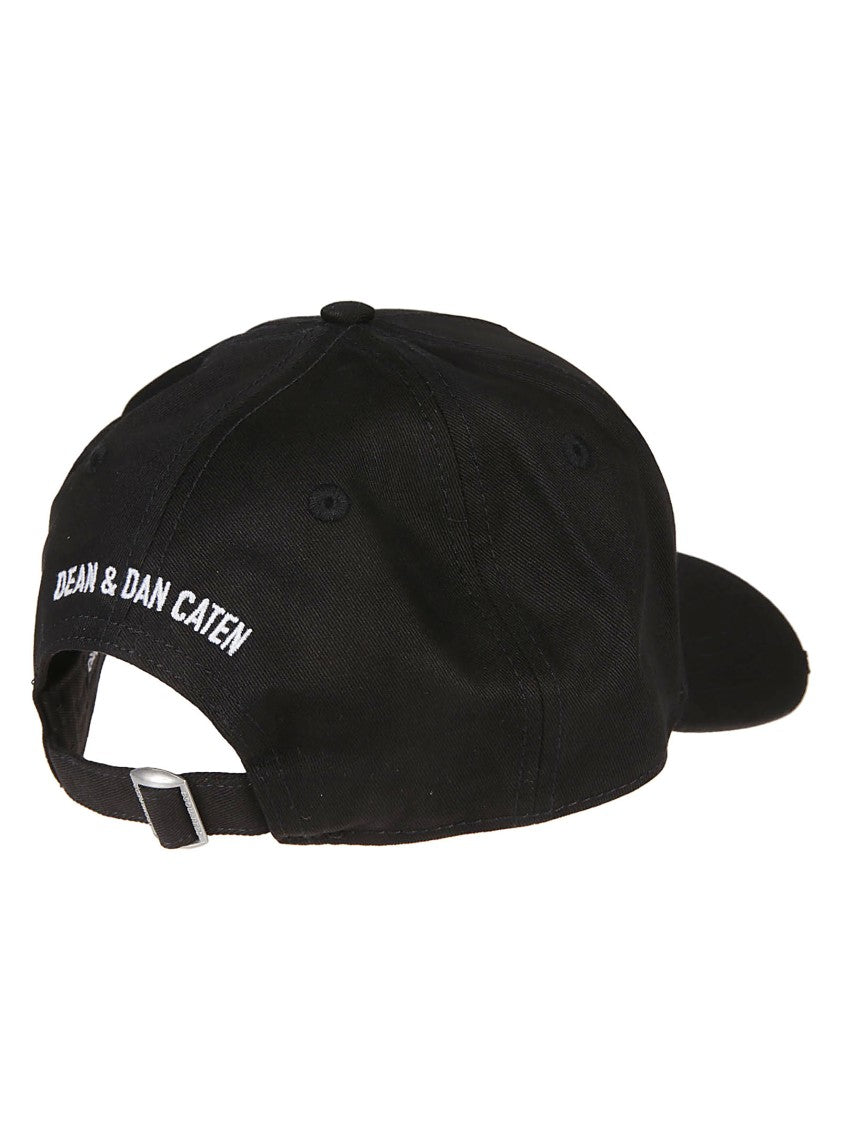 Dsquared2 Technicolor Black Embroidered Baseball Cap