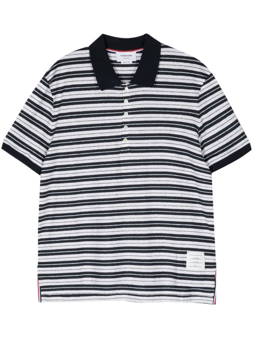 Thom Browne Linen Blend Polo Shirt