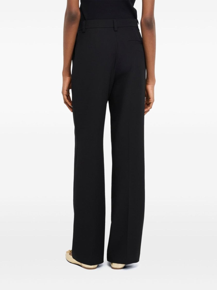 Liu Jo Wide-Leg Black Trousers With High Waist