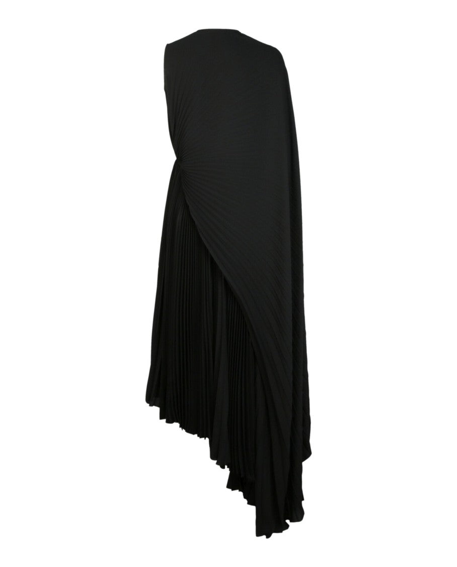 Balenciaga Asymmetric Pleated Draped Dress