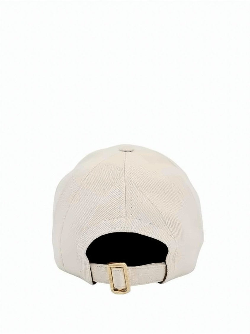 Fendi Structured Cotton Baseball Cap With Embroidered Lettering