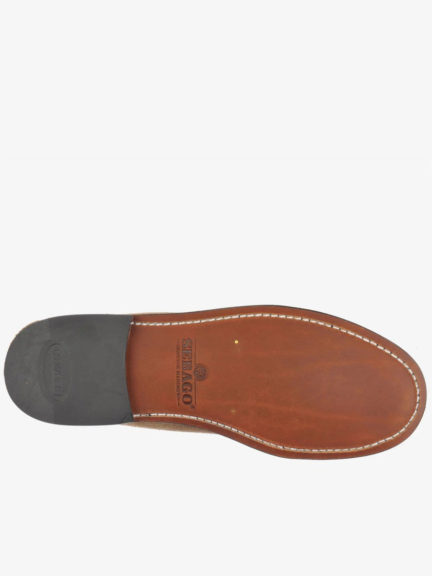 Sebago Brown Classic Dan Flesh Out Suede Loafers