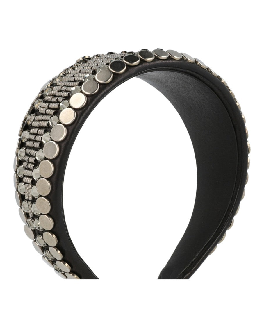 Gucci Beaded Leather Headband