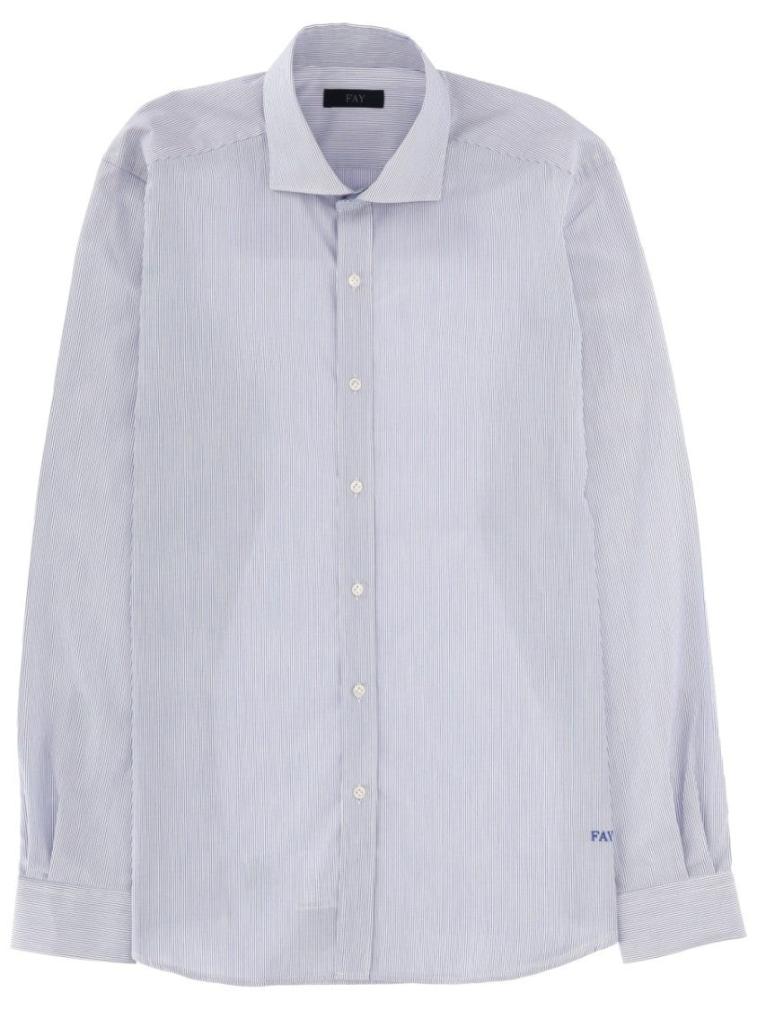Fay Fay Oxford Stripe Pattern Casual Shirt