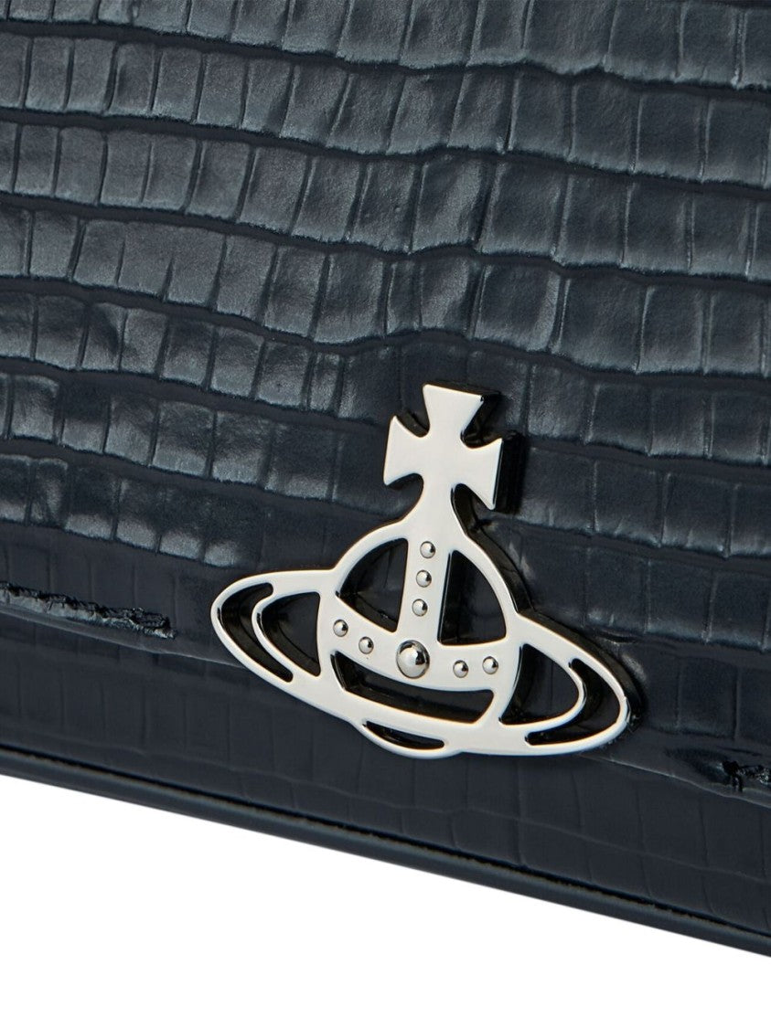 Vivienne Westwood Croc-Embossed Leather Bag