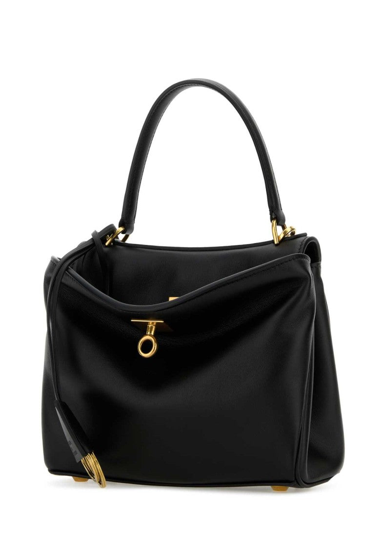 Balenciaga Black Leather Mini Rodeo Handbag