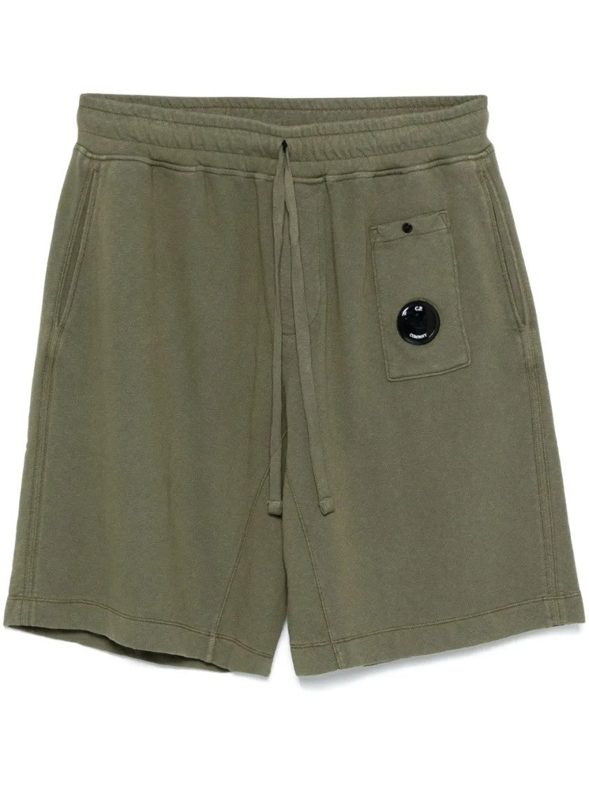 C.P. Company Lens-Detail Fleece Cargo Shorts