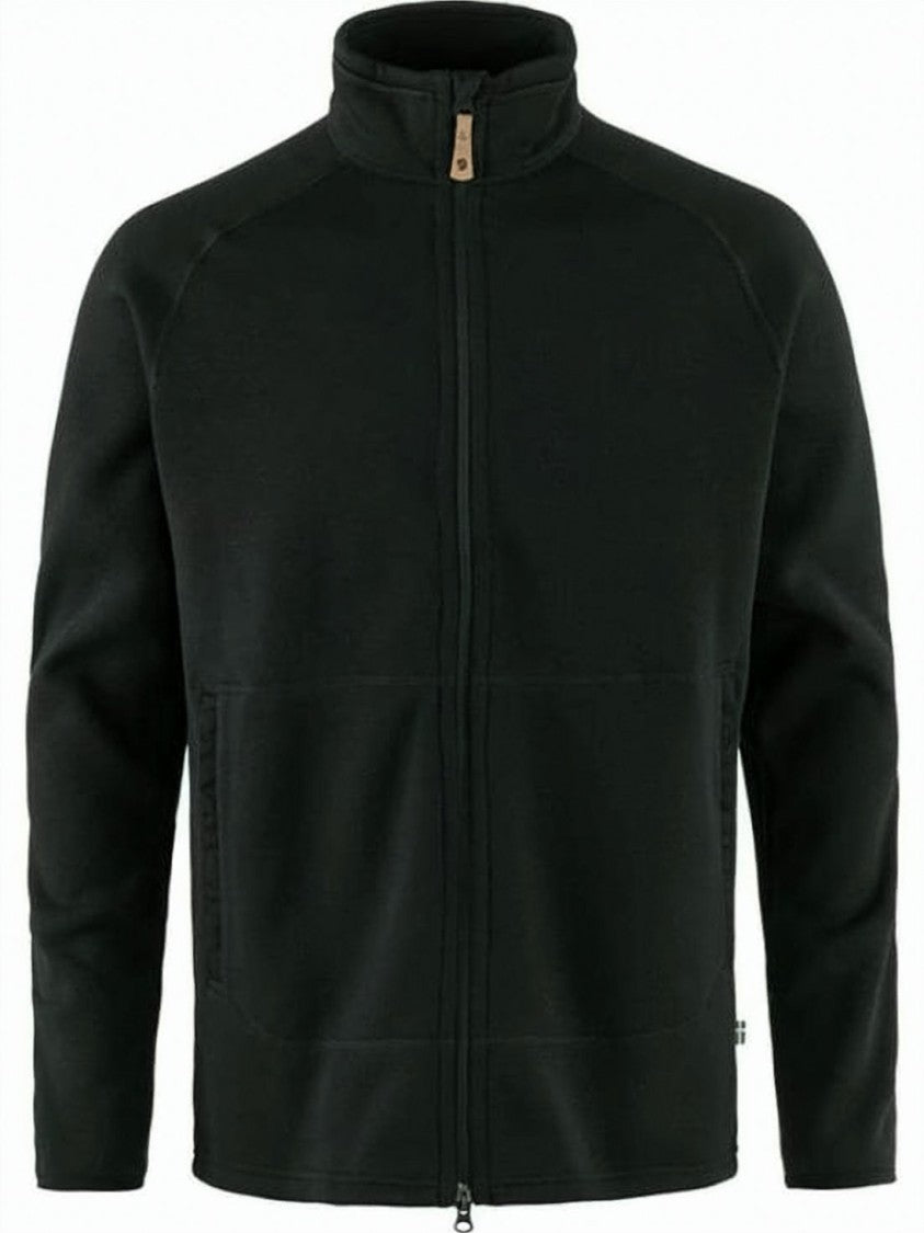 Fjallraven Full-Zip Minimalist Black Jacket With Stand-Up Collar