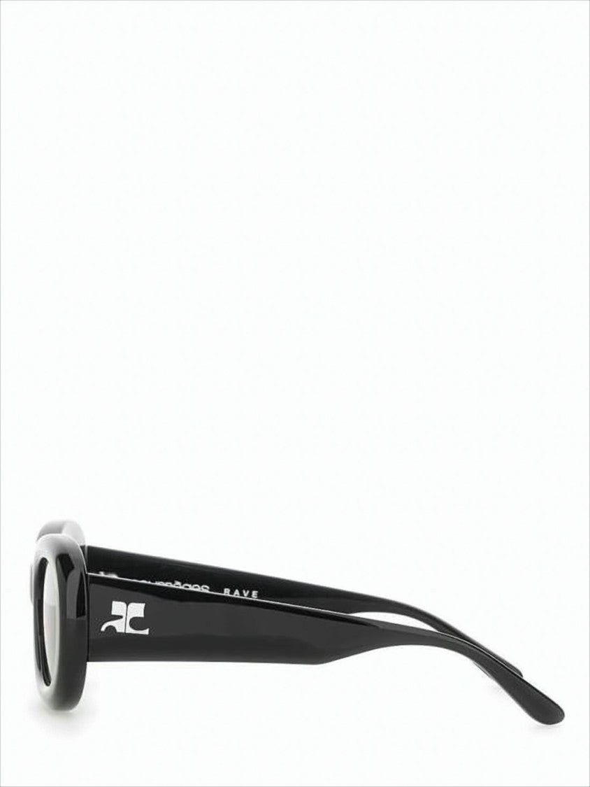 Courrèges Oval-Frame Sunglasses With Finish