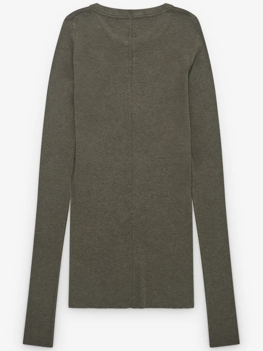 Rick Owens Green Ls T-Shirt Round-Neck Top