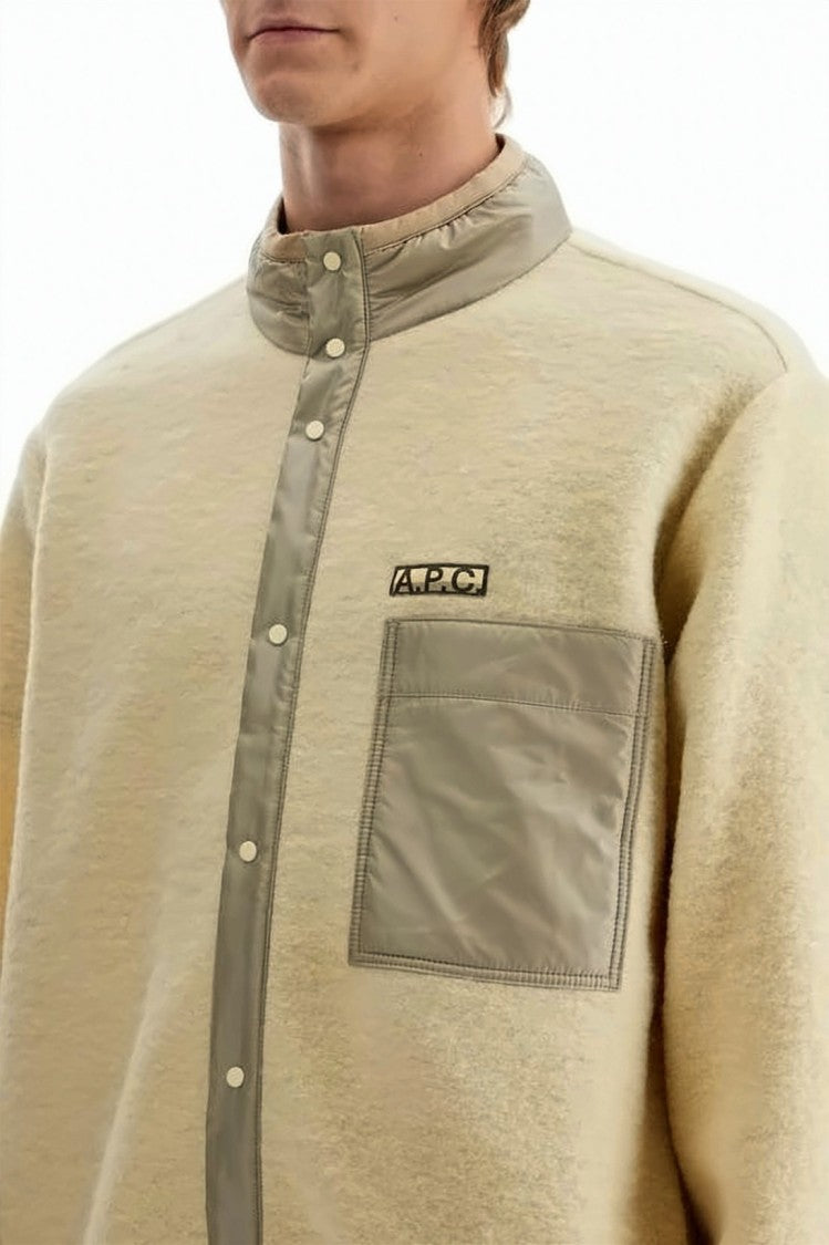 A.P.C. Textured Wool-Blend Jacket With Stand Collar