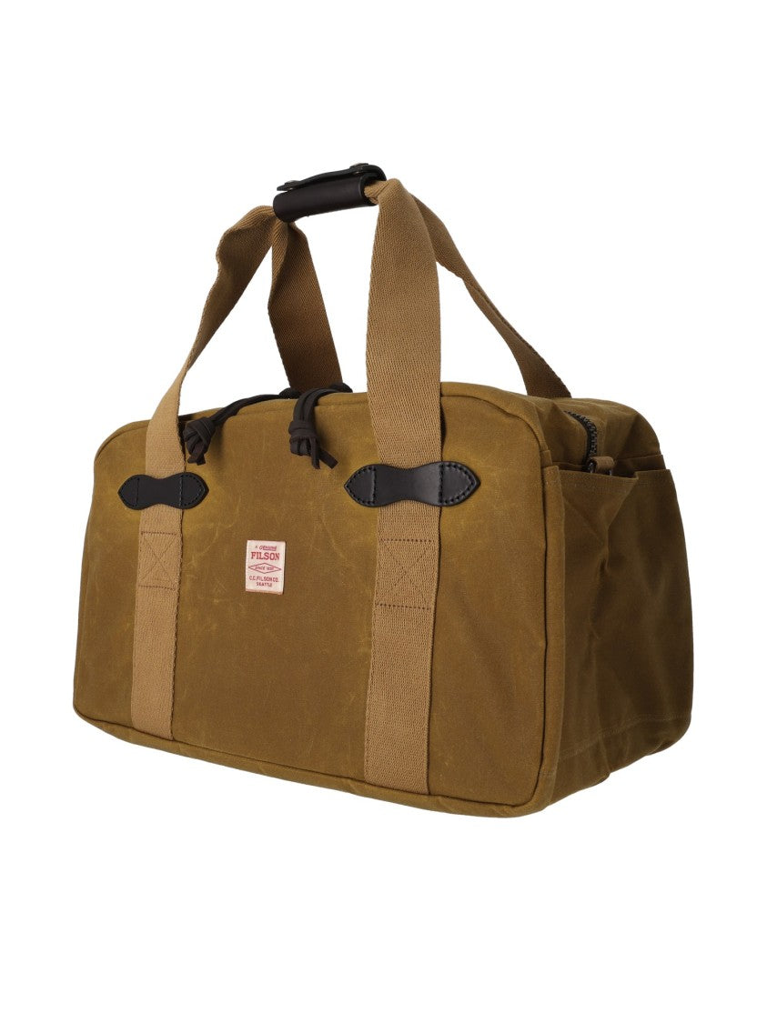 Filson Brown Cotton Tin Cloth Small Duffle Bag