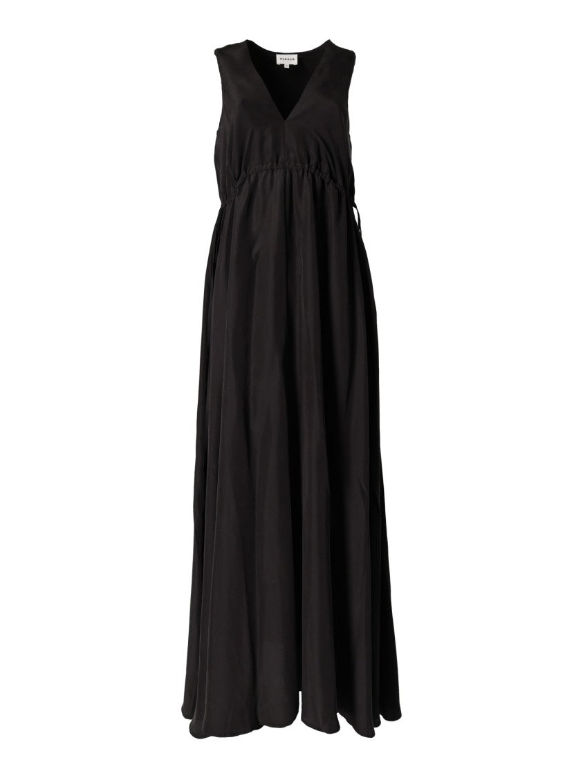 P.A.R.O.S.H. Sleeveless Deep V Neck Maxi Dress