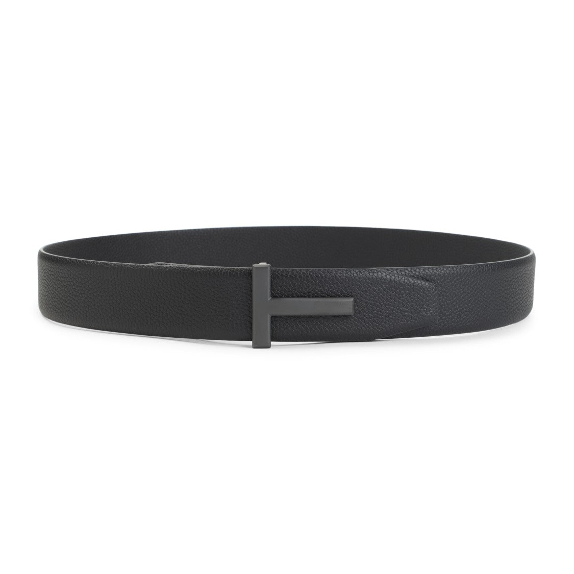 Tom Ford Textured Leather Belt With T-Shaped Buckle