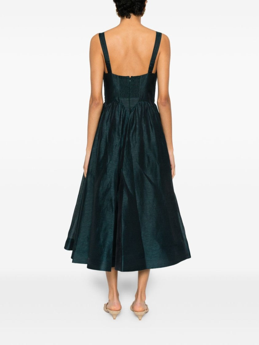 Zimmermann Midi Dress With Structured Bodice