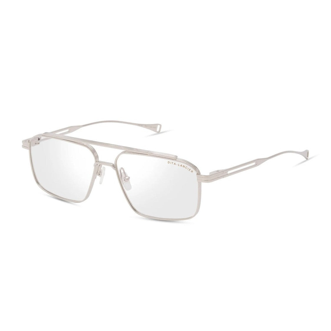 Dita Lancier Silver Lsa Dlx134 Titanium Square Eyeglasses