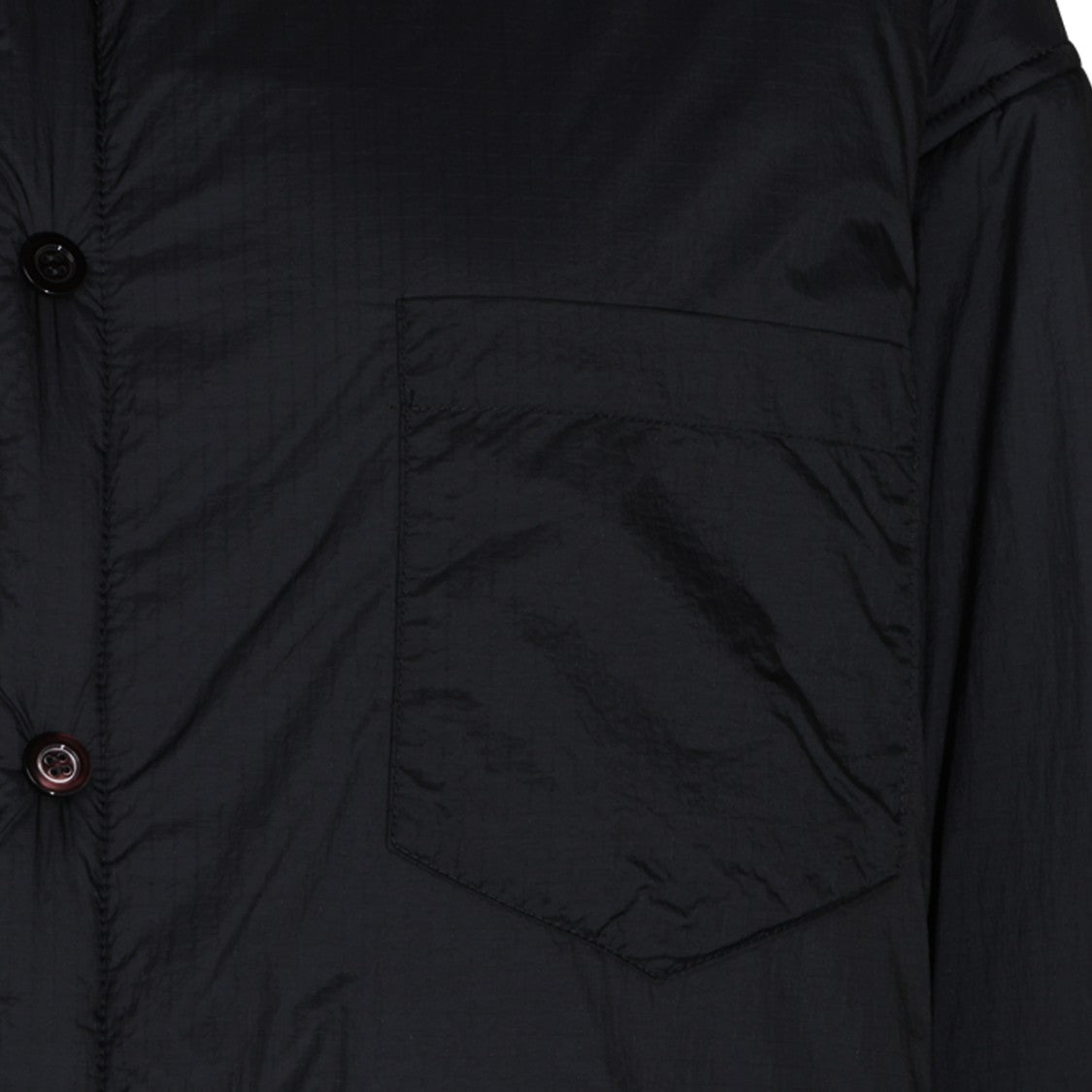 Maison Margiela Black Down Jacket With Minimalist Design And Classic Collar