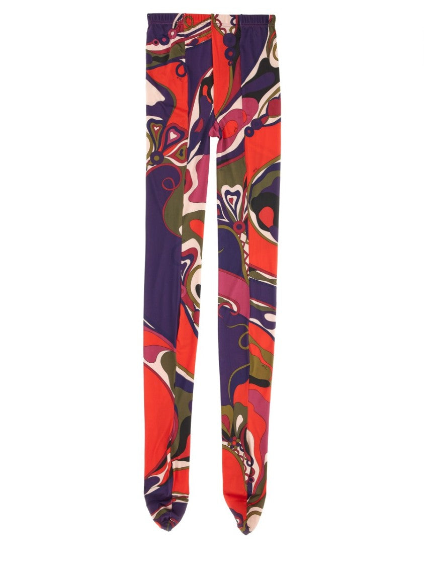Pucci Orchid Print Tights Stocking