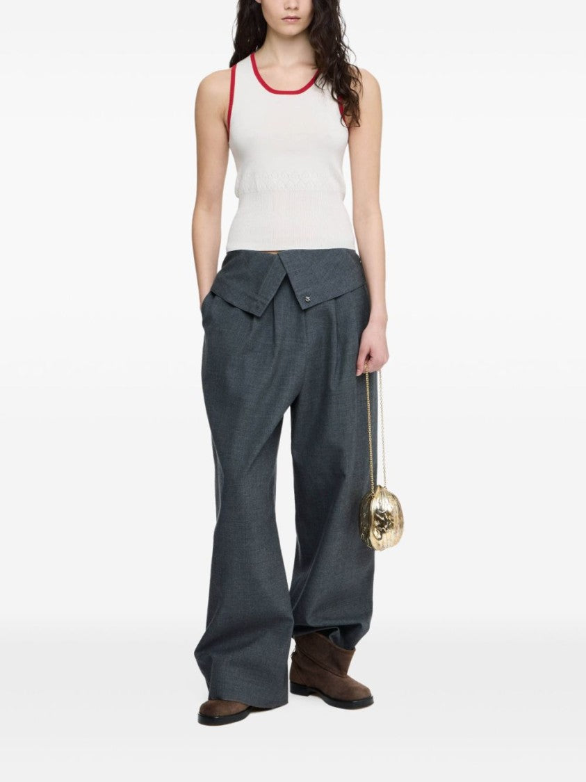 J. W. Anderson Fitted Sleeveless Knitted Vest With Contrasting Trim