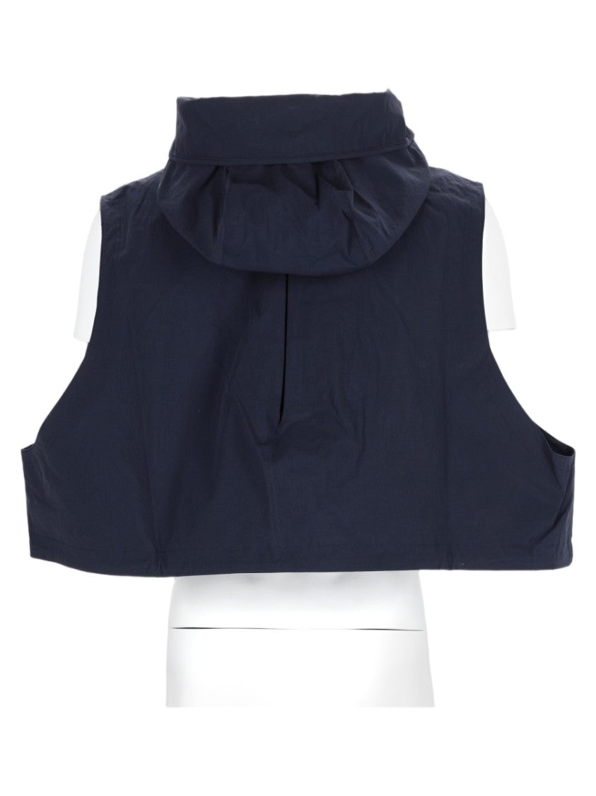 Ymc Paper Touch Cropped Zip-Through Polyamide Vest