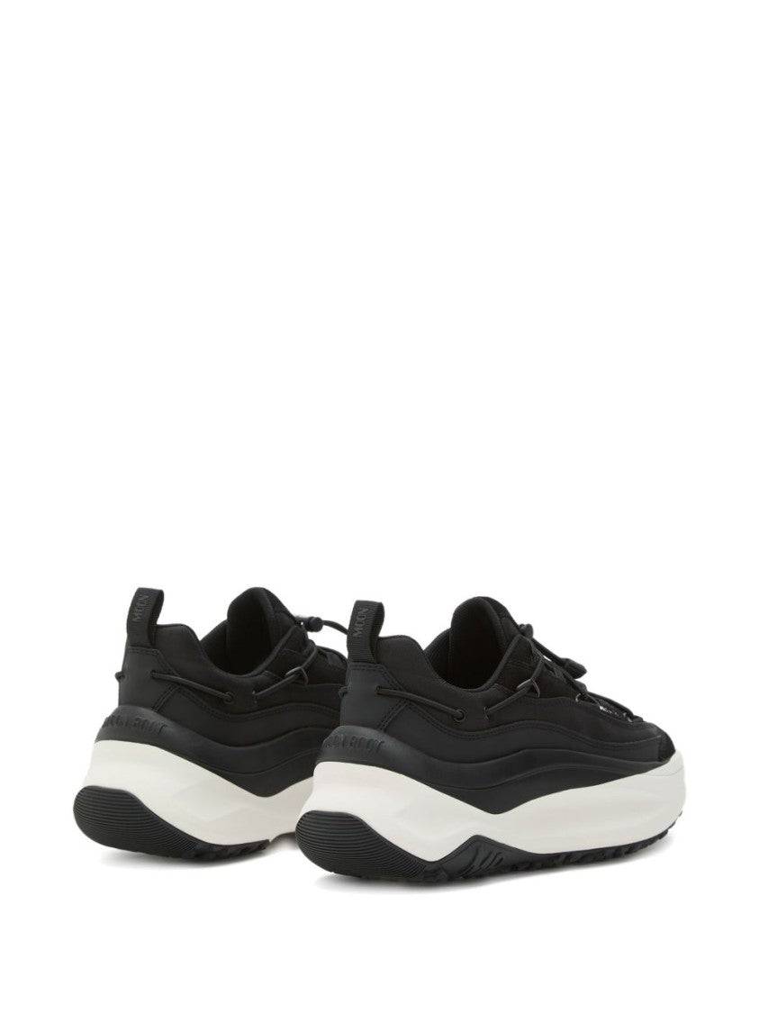 Moon Boot Black Ankle Sneakers With Distinctive Sole