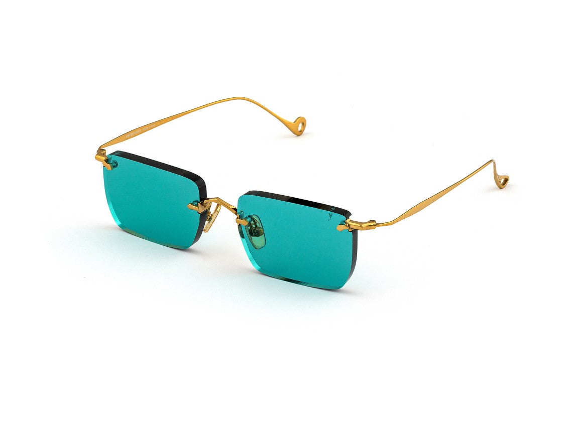 Eyepetizer Gold Etherege Rimless Square Sunglasses